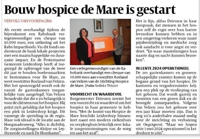 Hospice de Mare   in het nieuws