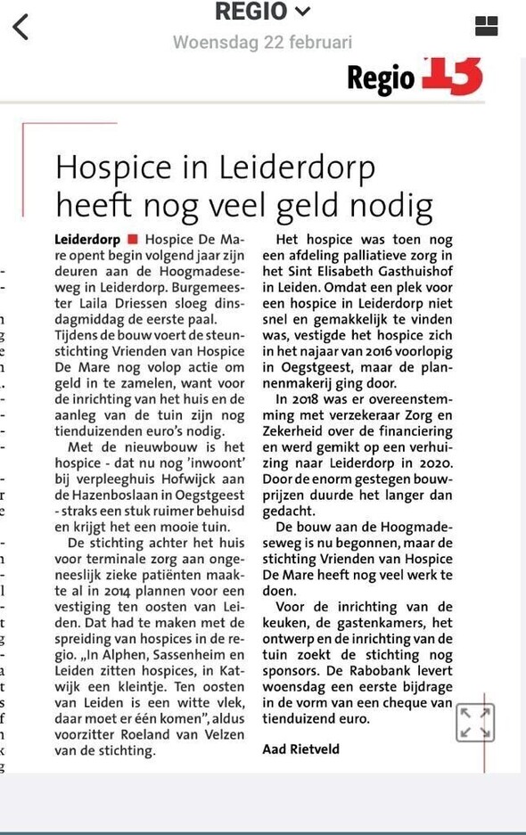 Hospice de Mare   in het nieuws