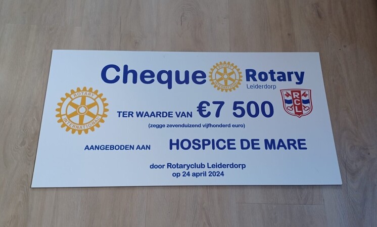 Nog een donatie van   Rotary Club Leiderdorp